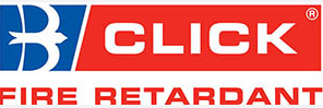 B Click Fire Retardant logo.