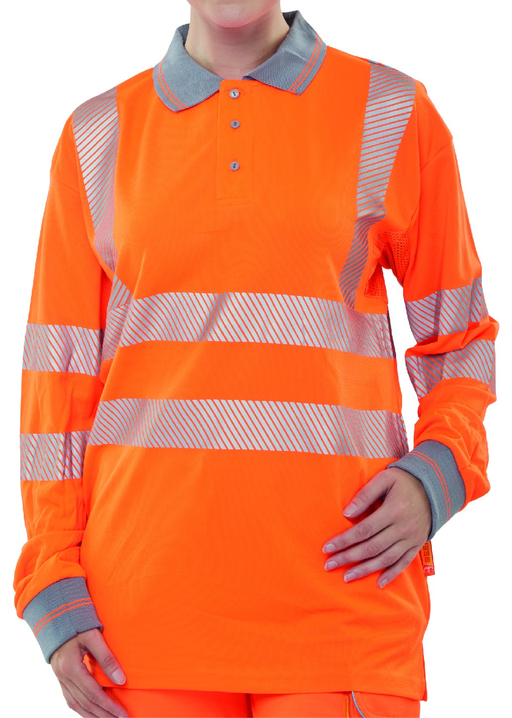 HIVIZ EXECUTIVE LONG SLEEVE POLO ORANGE