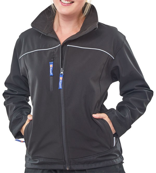 LADIES SOFT SHELL JACKET BLACK