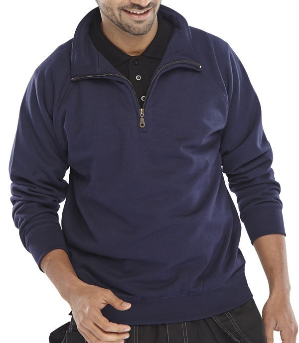 QUARTER ZIP PC SWEATSHIRT