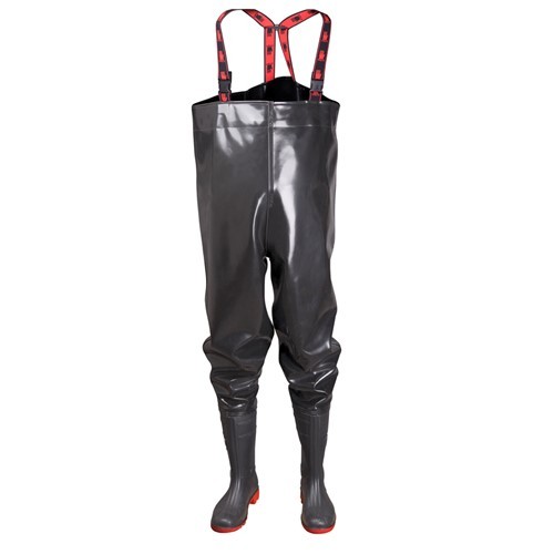 Ultra-resistant PVC/rubber waders