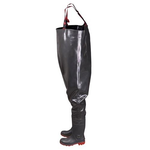 Ultra-resistant PVC/rubber waders