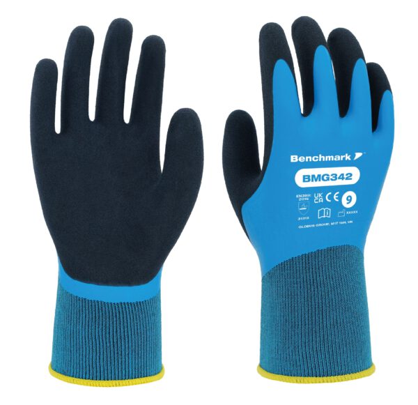 WATER REPELLENT FULLY-COATED DUAL LATEX GRIP GLOVE