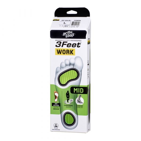 Activ-Step 3Feet Work Footbeds Mid - 3FW001M