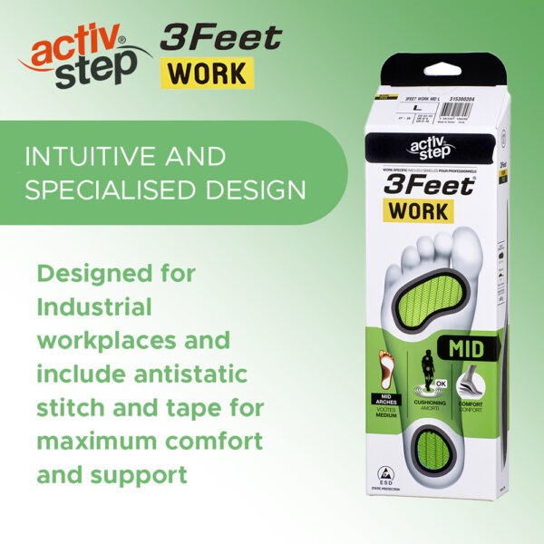Activ-Step 3Feet Work Footbeds Mid - 3FW001M