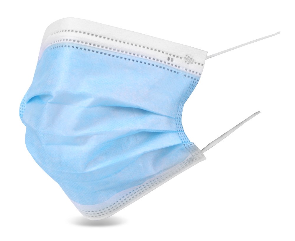 DISPOSABLE PROTECTIVE FACE MASK BOX 2000 BLUE/WHITE