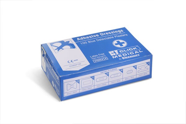 PLASTERS BLUE METAL DETECTABLE 100 ASSORTED