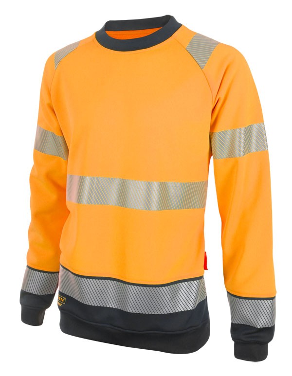 HIVIS TWO TONE SWEATSHIRT OR/BLK