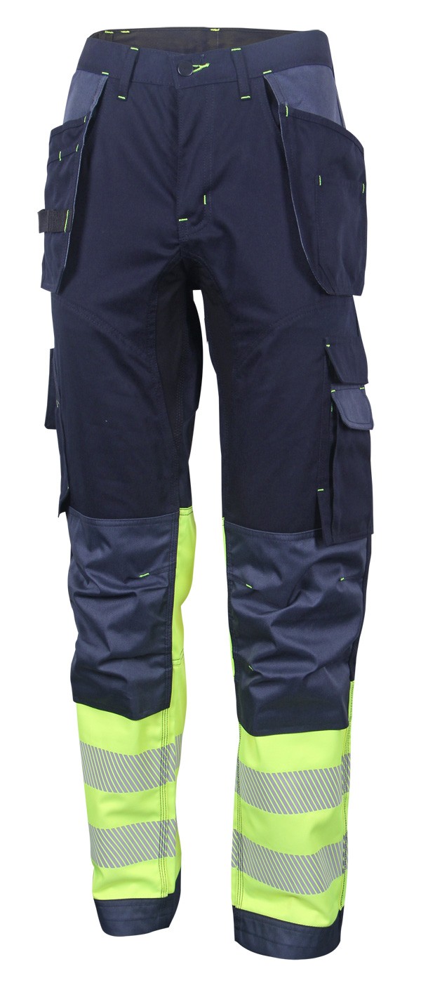 HIVIS TWO TONE TROUSERS SATURN YELLOW / NAVY