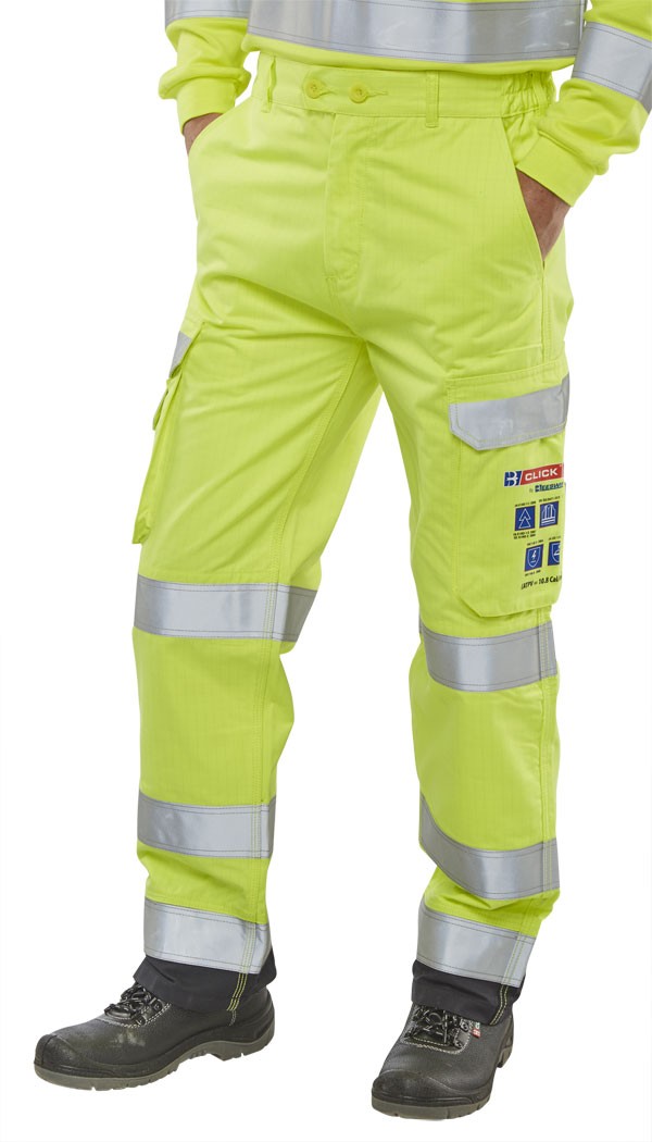 ARC FLASH HI VIZ TROUSERS SATURN YELLOW