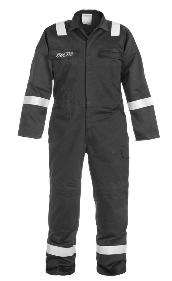 MIERLO MULTI CVC FLAME RETARDANT ANTI-STATIC COVERALL BLACK