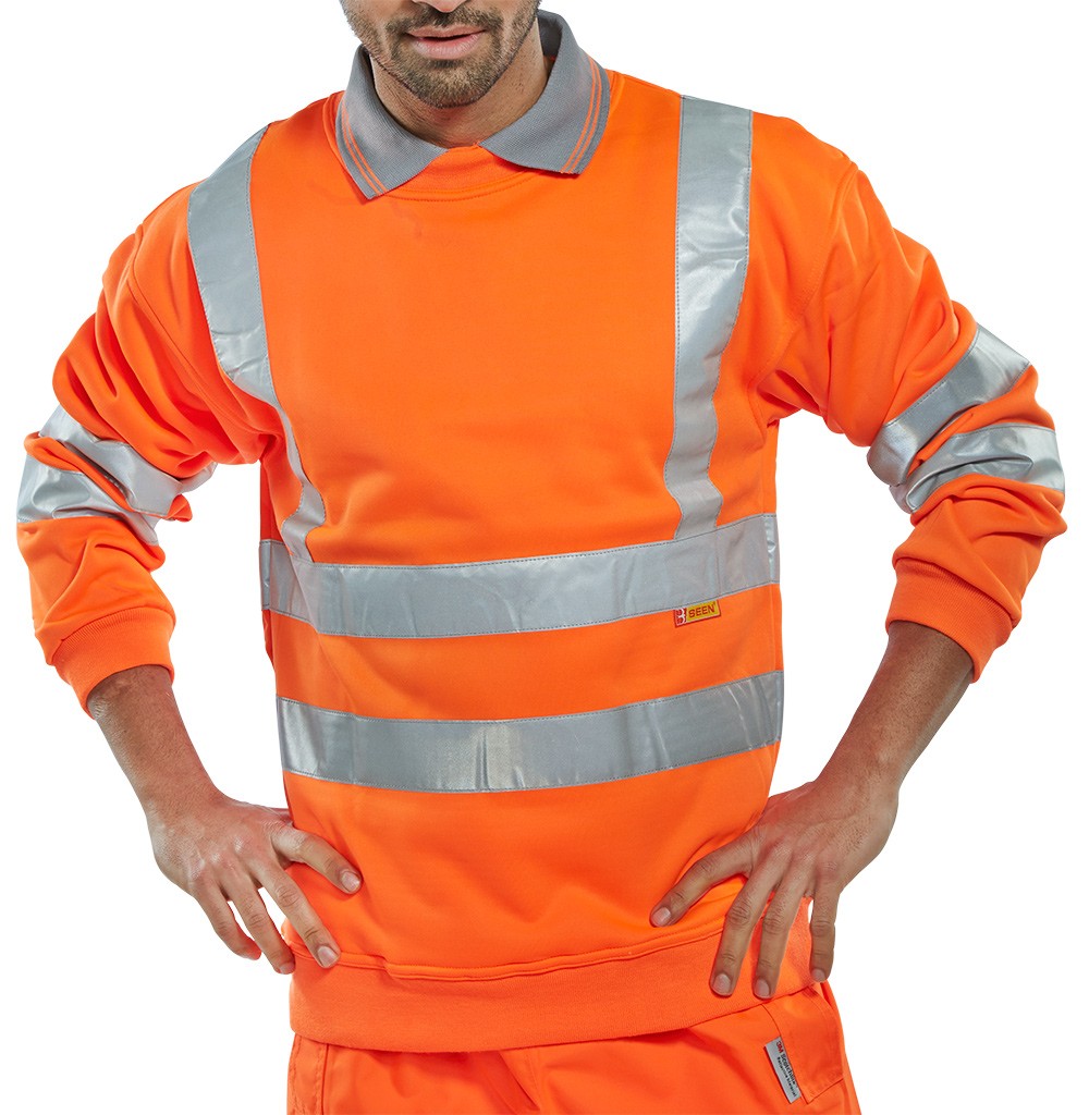 HI-VISIBILITY SWEATSHIRT ORANGE