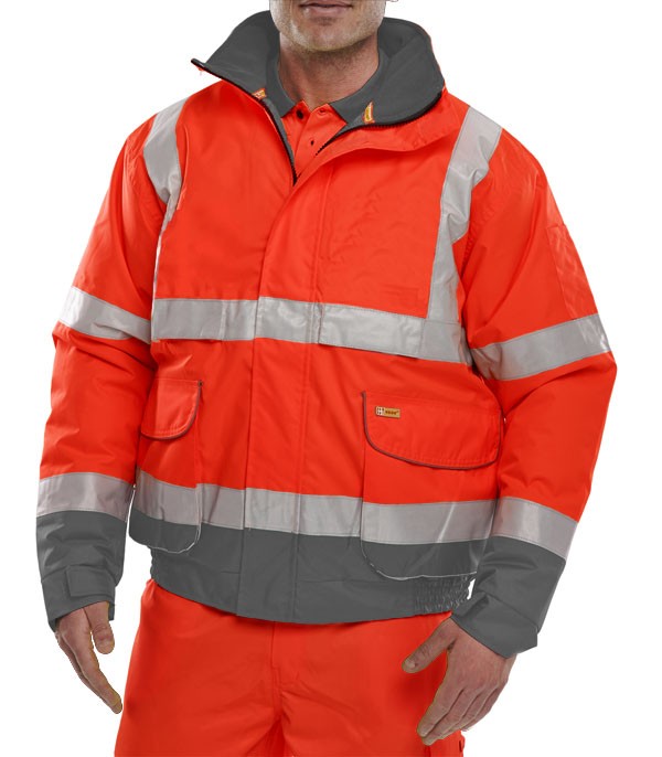 TWO TONE BOMBER JACKET RED/GREY