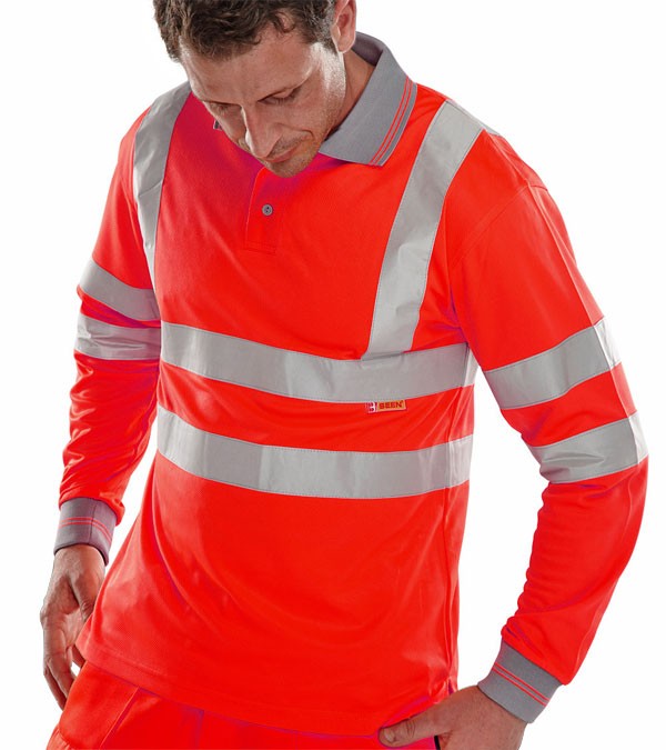 POLO SHIRT LONG SLEEVED RED