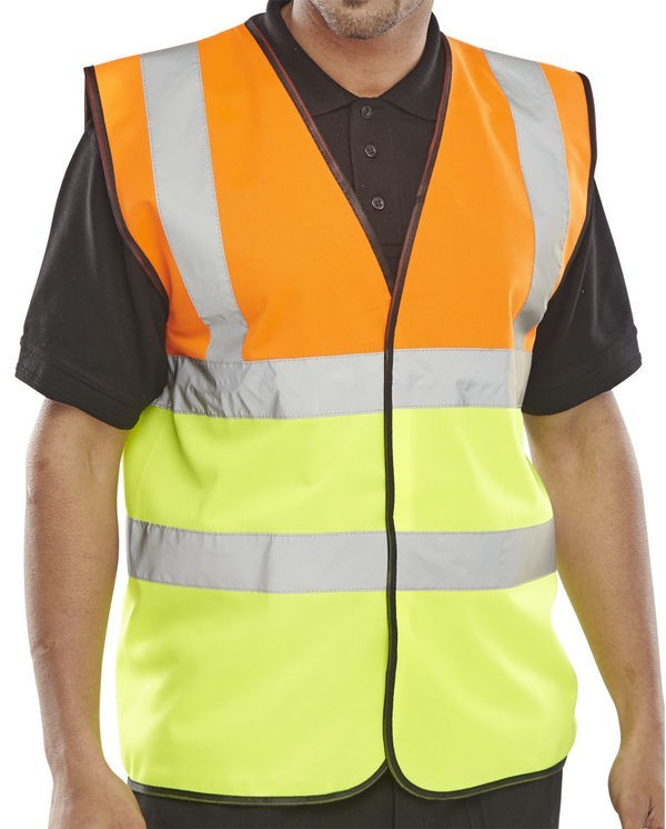 copy of TWO TONE EXECUTIVE WAISTCOAT ORANGE / BLACK