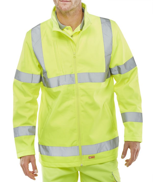 SOFT SHELL LIGHTWEIGHT HI VIZ JACKET SATURN YELLOW