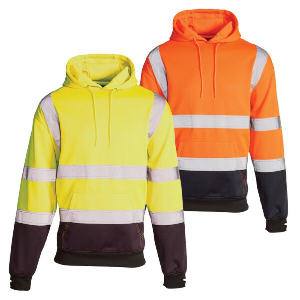 ST Hi Vis Yellow 2 Tone Hooded Sweatshirt