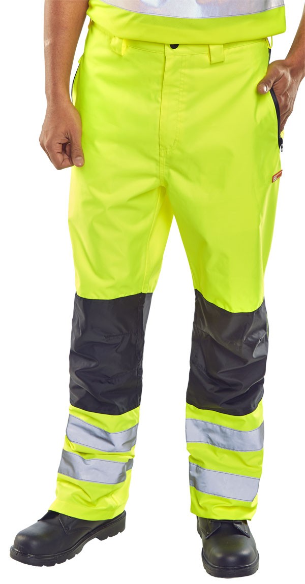 CONTRAST HI VIZ TROUSERS SATURN YELLOW