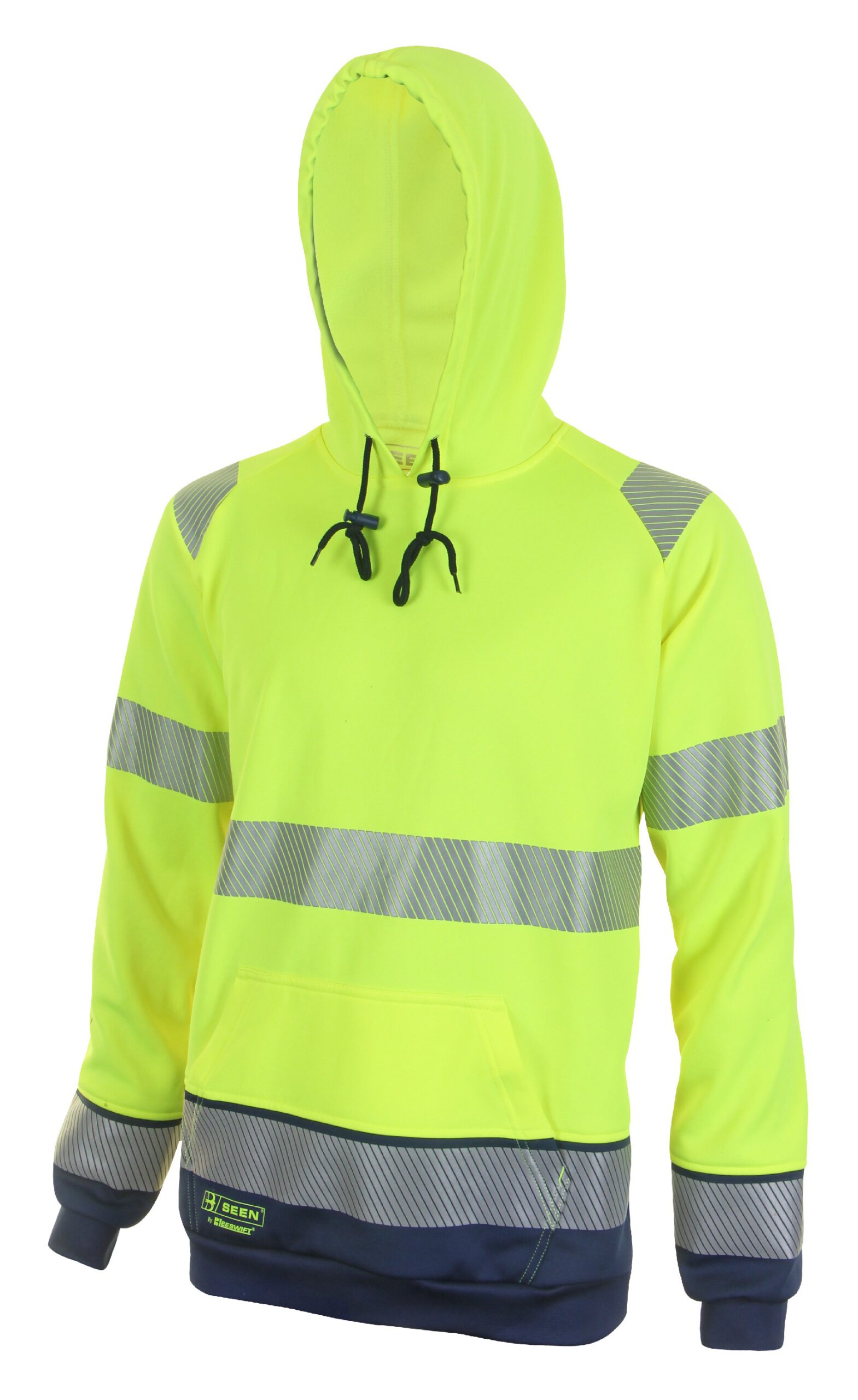 HIVIS TWO TONE HOODY SATURN YELLOW / NAVY