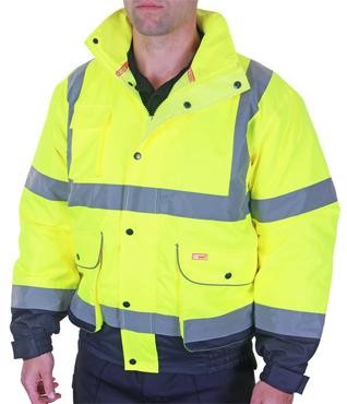 TWO TONE CONSTRUCTOR BOMBER JACKET SATURN YELLOW / NAVY